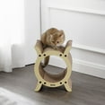 thumbnail image 5 of THE LICKER STORE Nyan 16.5" Modern Cardboard Tunnel Cat Scratcher with Catnip, Almond, CSR1007A, 5 of 7