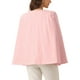 thumbnail image 3 of Blazer de manga capa Inspire Chic para mujeres, chaqueta casual de trabajo abierta, color rosa, 3 of 6