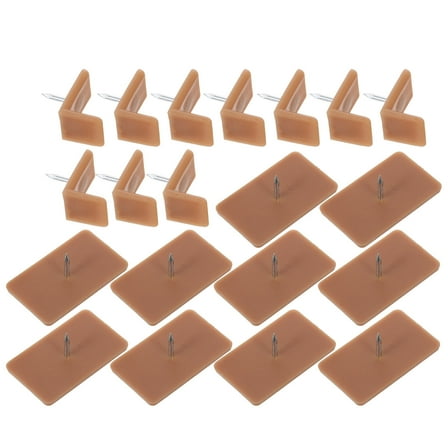 OFFIGAM Nail-on Drawer Glides Plastic Brown Furniture Sliders Durable Noise Reducing