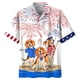 thumbnail image 2 of Camisetas estampadas en 3D con la bandera de EE. UU. a la moda para hombres, ropa divertida con estampado de perro y animal, camisetas hawaianas de manga corta para playa, vacaciones, Y2k, 2 of 5
