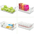 thumbnail image 4 of mDesign Slim Plastic Kitchen Pantry Cabinet Storage Organizer Bin, 4 Pack, Clear, 4 of 9