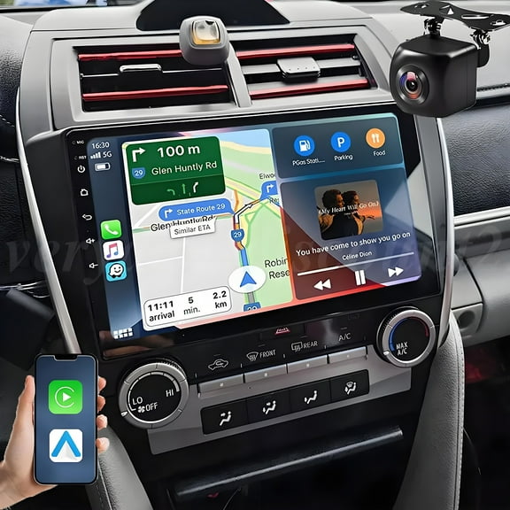 Gsuatey For Toyota Camry 2012 2013 2014 Android Radio Touch Screen with Carplay Android Auto,Car Stereo Bluetooth Navigation Media Player GPS WiFi FM/AM Rear Camera
