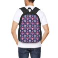 thumbnail image 4 of Disketp leaf flower Skull colorful Mochila Minimalista de Gran Capacidad, Mochila de Viaje para Escuela, Trabajo o Uso Diario, 4 of 6
