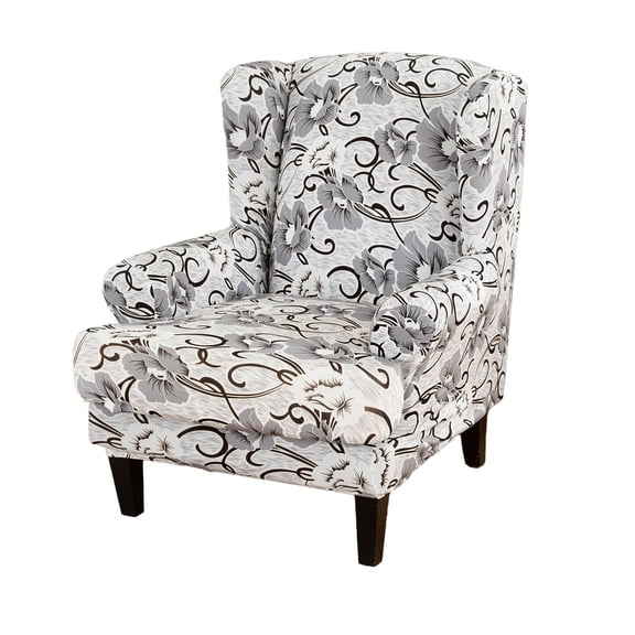 Mictong Sofa Cover, Elastic Wing Chair Cover, Wing Back Sofa Cover, Armrest Chair Cover, Furniture Protective Cover, Elastic Cushion Chair Cover, Single Person, 1 piece