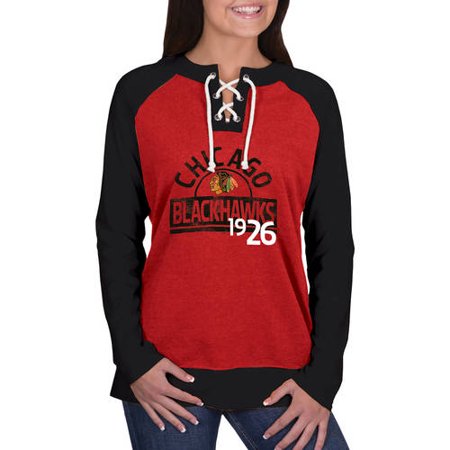 - NHL Chicago Blackhawks Ladies Fashion Long Sleeve Lace-Up Jersey