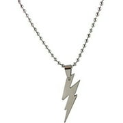 3 Piece Set The Flash Stainless Steel Lightning Bolt Necklace Pendant  J-333