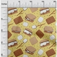 thumbnail image 2 of oneOone Cotton Silk Medium Yellow Fabric Food Dress Material Fabric Print Fabric By The Yard 42 Inch Wide, 2 of 6