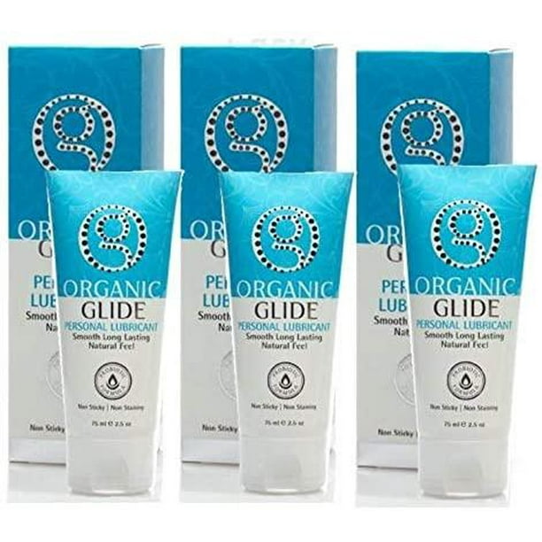 Organic Glide Natural Personal Lubricant, Probiotic Edible Lube. Parabens, Glycerin, Flavorings Free - for Men Women and Couples. Best for Menopause ...