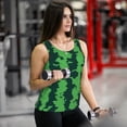thumbnail image 6 of Daiia Green Stripes Of Watermelon Printed Womens Workout Tops for Women Quick-dry Tank Tops Mesh Yoga Shirts Athletic Running Tank Tops Sleeveless Gym Clothes-X-Large, 6 of 7