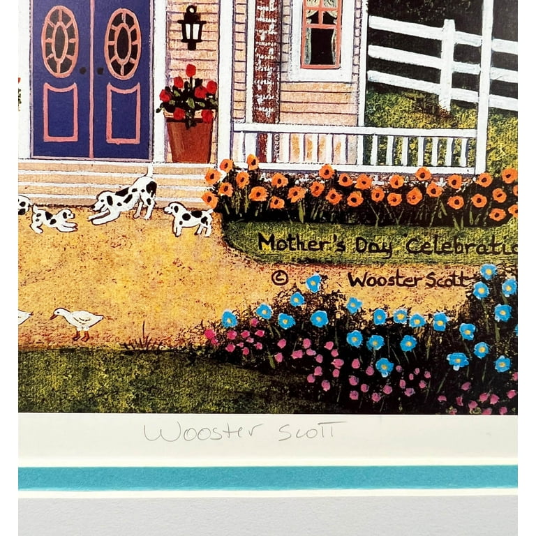 Jane Wooster Scott 直筆サイン入 リトグラフ 約98×83cm Amazon.com: Jane Wooster Scott Swing Your Partner Framed Hand