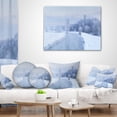 thumbnail image 3 of Designart Blue Frosty Winter Weather Panorama - Landscape Printed Throw Pillow - 16x16, 3 of 4