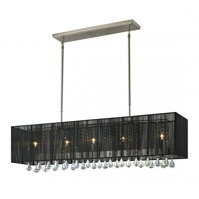 Z-Lite 890-45BK 5 Light Island, Billard, Noir