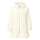 thumbnail image 4 of Sudadera sin capucha Gibobby de lana artificial para mujer Beige L, 4 of 5