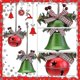 thumbnail image 5 of 6 Piezas Adornos de Campanas de Navidad Cascabeles de Navidad Campanas Artesanales Recortes de Estrellas Campanas de Aniversario de Navidad con Bayas de Acebo para decoración de árbol de Navidad, 5 of 5