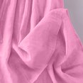thumbnail image 5 of Mrat Women Cotton Linen Dress 3/4 Sleeve Crew Neck Loose Long Dress Flowy A-Line Dress S-65 Pink-a 3XL, 5 of 8