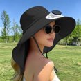 thumbnail image 4 of Sun Hats for Women Uv Protection Solar Powered Fan Hat with Digital Display Outdoor Wide Brim Sun Hat, 4 of 4