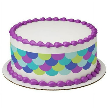 Mermaid Scales Edible Cake Topper Image Strips