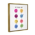 thumbnail image 4 of Stupell Industries Children's Feelings Chart Typography Painting Gold Floater Framed Canvas Art Print Wall Art, 17 x 21, 4 of 10