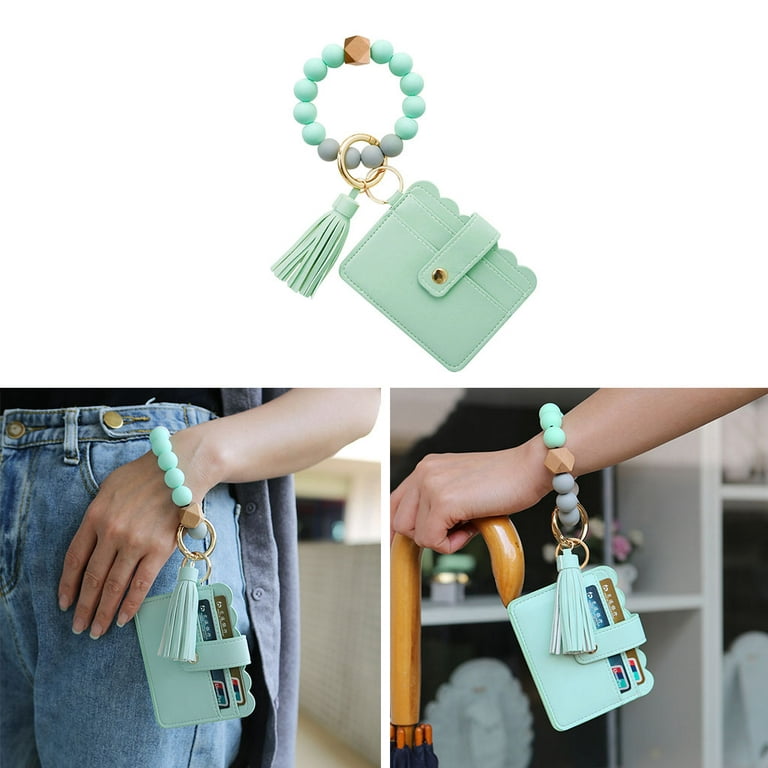 Chosen by His Grace Keychain Wallet with Wristlet Beaded Bracelet