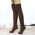 thumbnail image 2 of Nooxsoe Women's Cable Knit Thigh High Leg Warmer Socks Over Knee High Footless Boot Stockings Coffee a, 2 of 3