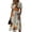Beige, variant on Women's Halloween Dresses Spider Webeb Pumpkin Short Sleeve Horror Midi Dresses Bat Witch Hat V Neck Funny Dresses, S