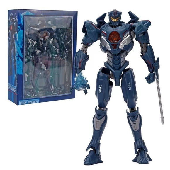 Pacific Rim Gipsy Avenger Action Figure, 16cm Articulated Jaeger Model with Stand, Collectible Mecha Toy