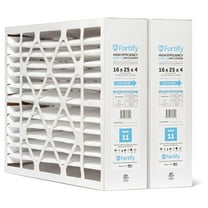 Fortify 16x25x4 MERV 11 Replacement for Honeywell FC100A1029 and Carrier Pleated HVAC AC Furnace Filters. (2-Pack) Actual Size: 15.88 x 24.75 x 4.38