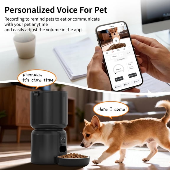 Automatic Cat Feeder and Waterer Set with 2MP Camera, 4L Smart WiFi Pet Feeder and 2.2L Filtered Fountain