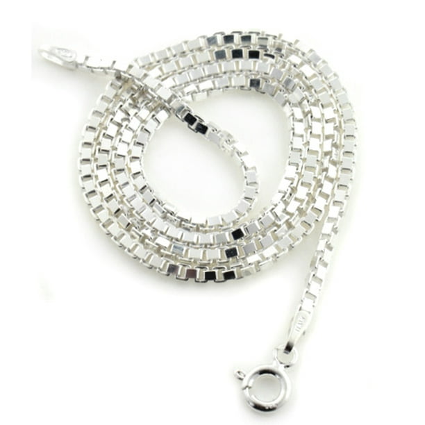 Silver Insanity 2mm Sterling Silver Box Chain Italian Necklace