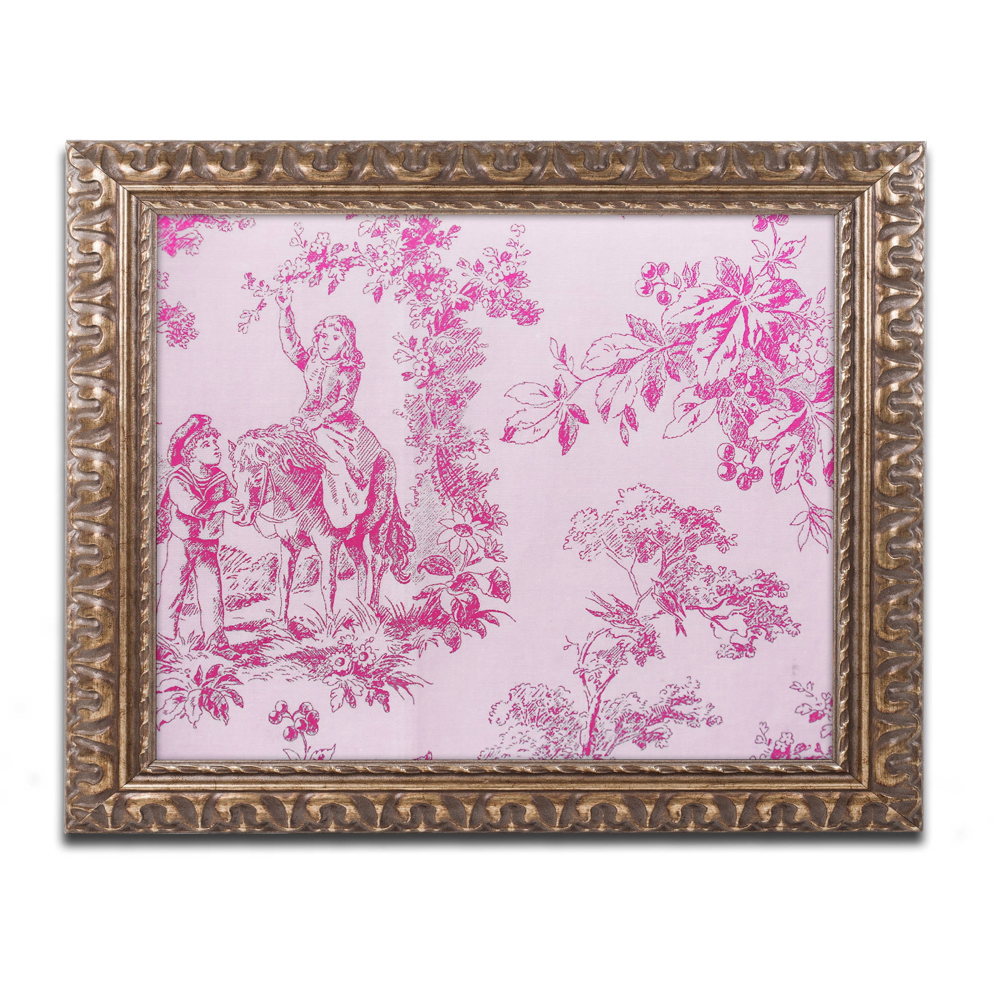 Trademark Fine Art "Toile Fabrics IV" Canvas Art by Color Bakery Gold
