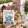 thumbnail image 4 of Happy Easter Gnome Garden Flag 12.5×18 Inch Burlap Double Sided Small Welcome Gnomes Egg Seasonal Outside Vertical Holiday Yard Flag (Blue), 4 of 6