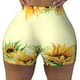 thumbnail image 2 of Fotbe Sunflowers On A Yellow Background Shorts Sin Costuras – Shorts Deportivos de Cintura Alta para Mujer, Elásticos para Gimnasio, Yoga, Running o Ciclismo-Medium, 2 of 8
