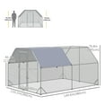 thumbnail image 3 of PawHut Metal Chicken Coop for 10-12 Chickens, Walk In Chicken Run with Roof, 3 of 10