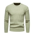 thumbnail image 2 of IROINNID Men's Sweater Round Neck Long Sleeve Jumper Mid-Length Solid Color Knit Pullover Spring And Autumn Youth wear Slim Fit Sweater Bottoming Shirt Large Size Sweater, 2 of 5