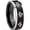 Black 2 Tone Beveled Edge, variant on Revere Masonic Dome Gold Plated Tungsten Men Ring 10MM