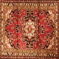 thumbnail image 1 of Ahgly Company Indoor Square Medallion Orange Traditional Area Rugs, 5' Square, 1 of 1