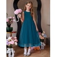 thumbnail image 4 of Arshiner Flower Girl Dress V-Back Bowknot Formal Pageant Ball Gown Wedding Party Long Tulle Dresses, 4 of 6