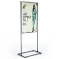 thumbnail image 2 of M&T Displays Metal Eco Info Board, Silver 24x36 Inches Slide-In Poster Sign Holder 1 Tier Double Sided Floor Standing Pedestal Advertising Display with Backing and Anti-Glare Lens, 2 of 9