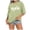 Light Green, variant on T Shirts for Women Short Sleeve Crewneck Floral Print Graphic Tee Summer Simple Drop Shoulder Breathable Casual Tops Black L