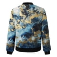 thumbnail image 4 of Womens Casual Jackets Zip Up Jacket Floral Print Coat Stand Collar Short Sports Zipper Outwear Work Suits Women Oversized Jean Jacket Women Business Casual Tops Light Weight Jackets for Women with, 4 of 4