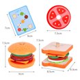 thumbnail image 4 of Pretend Play Food - Hamburger, Wooden Play Food for Kids Play Kitchen, Montessori Wooden Toy for Toddler, Play Kitchen Accessories, 4 of 7