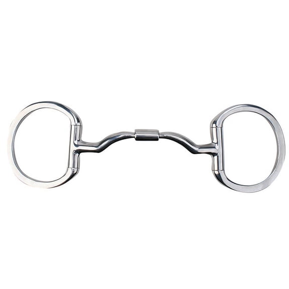 Myler MB 33WL Eggbutt Snaffle Wide Ported Barrel Horse Bit - Stainless Steel with Copper Inlay, Dressage Legal Level 3