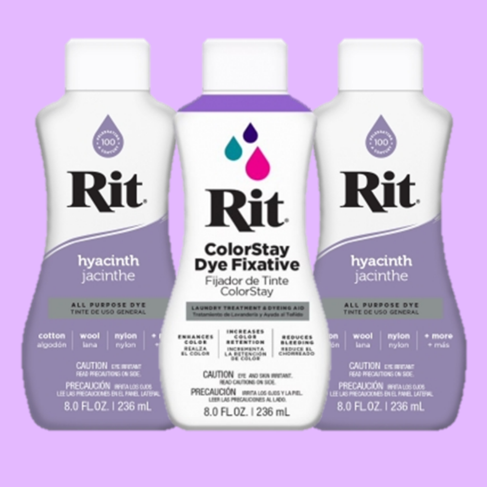 Rit Dye 8oz Hyacinth Dye and Fixative Multipack