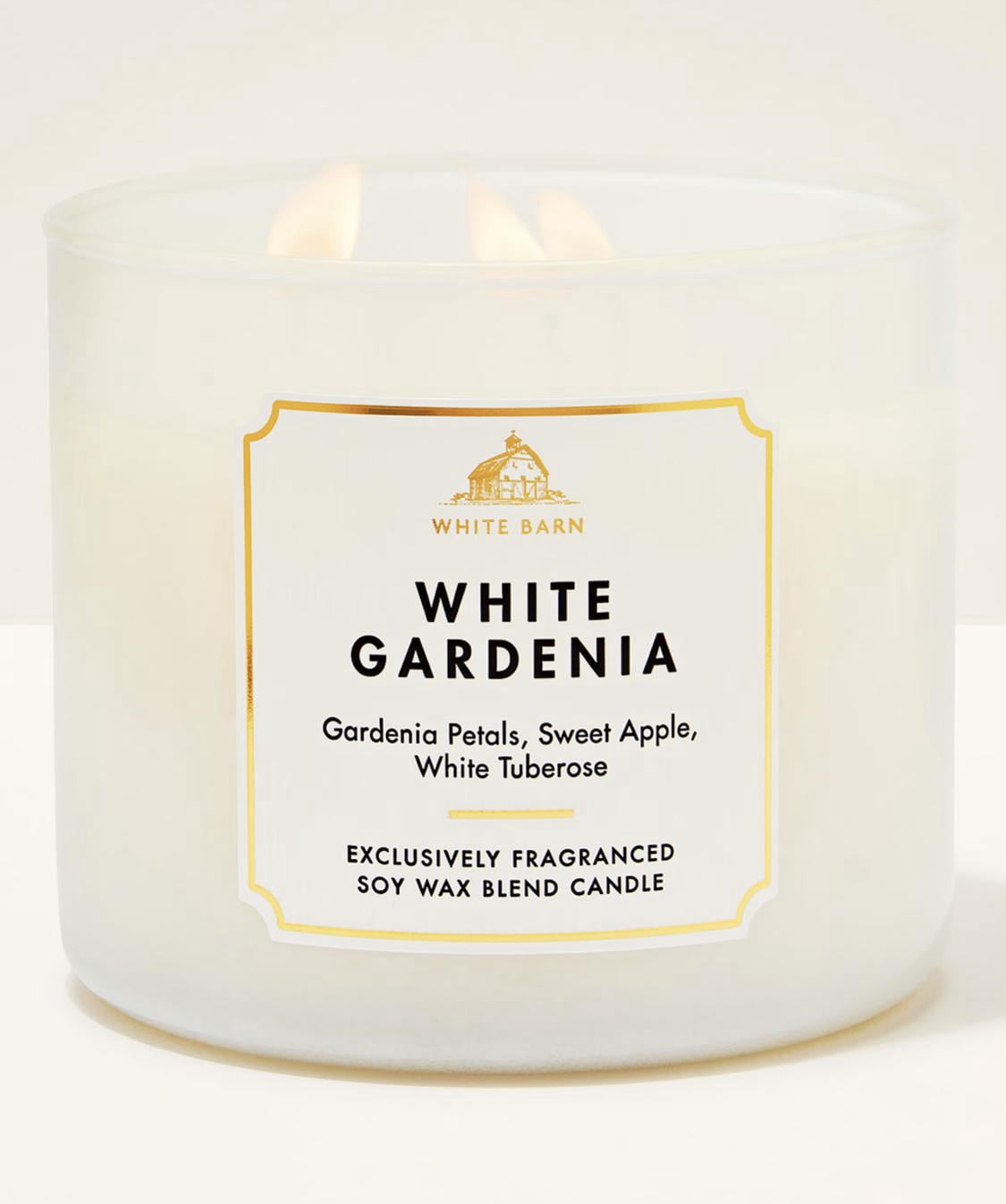 Bath & Body Works White Gardenia Scented 3 Wick Candle 14.5 oz