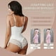 thumbnail image 4 of Body de encaje para mujer, ropa moldeadora con control de barriga, camisola sin espalda con cuello en V, camisetas más delgadas sin mangas, 4 of 5