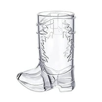 Western Cowboy Boot Shaped Plastic Shot Glasses Transparent Mini Cups For Cowboy Themed Party Drinks Party Supplies