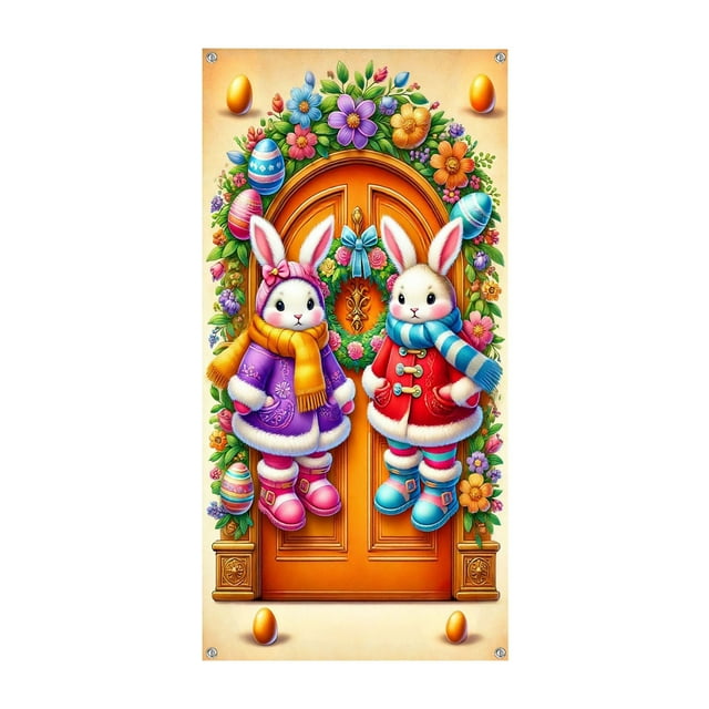 Cheapark Easter Background Decorative Fabric