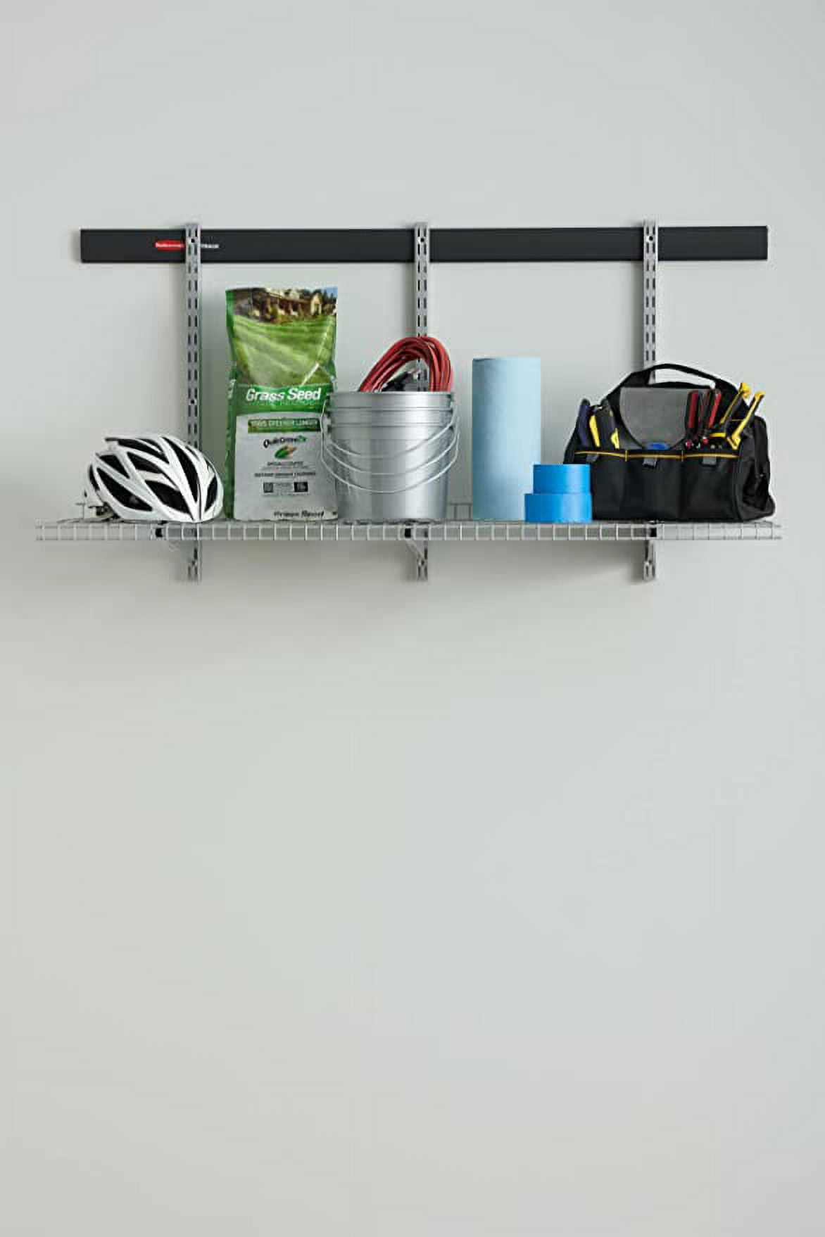  Rubbermaid Fasttrack Rail Storage 48x12 3-Shelf Kit, 350 lbs.  Per Shelf, for Home/Garage/Shed/Workshop Organization : Home & Kitchen