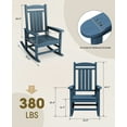 thumbnail image 5 of KINGYES Outdoor Rocking Chairs, Patio Rocking Chairs for Deck Lawn Yard, Navy, 5 of 9