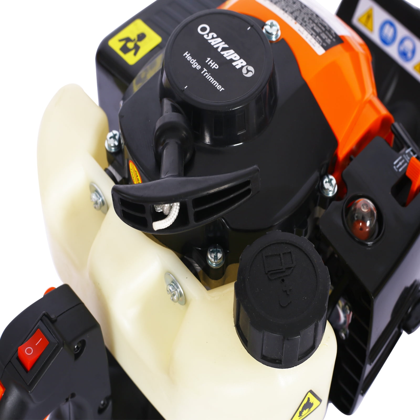 EPA Passed 26cc Gas Hedge Trimmer, 24" Dual-Sided Serrated Blade, Ergonomic Design, Low Noise, Great for Noise Sensitive Areas
